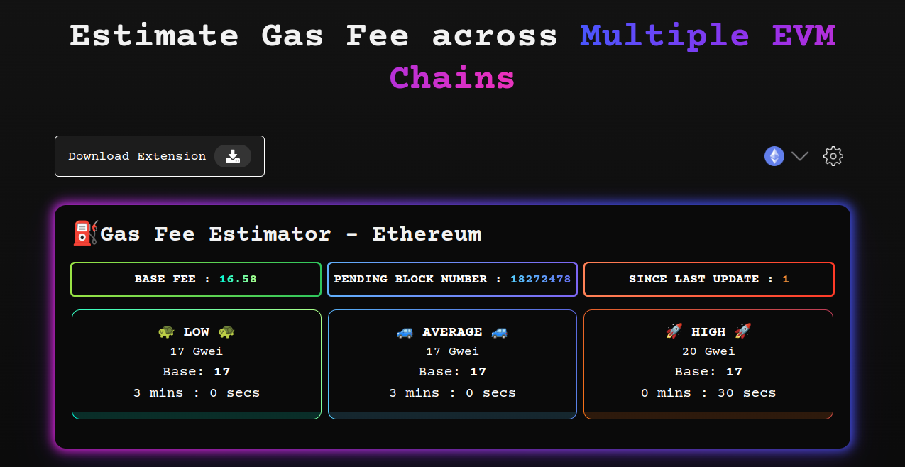 Gas Fee Estimator